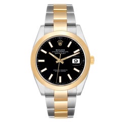 Rolex Datejust 41 Acero Oro Amarillo Esfera Negra Reloj Caballero 126303 Caja Tarjeta