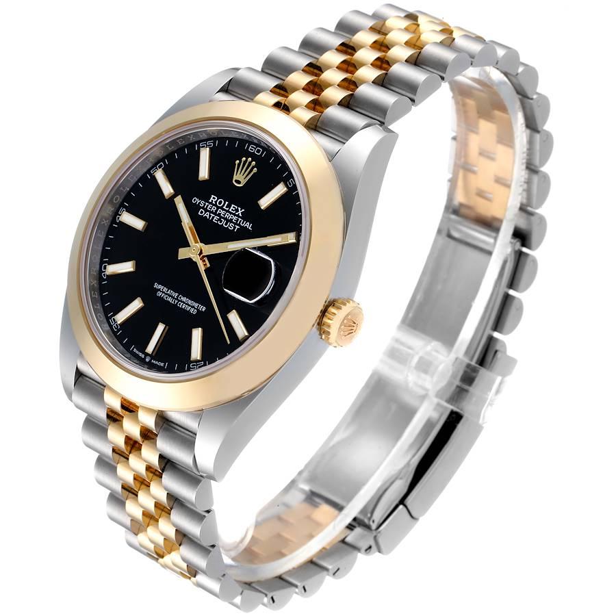 Men's Rolex Datejust 41 Steel Yellow Gold Black Dial Mens Watch 126303 Unworn