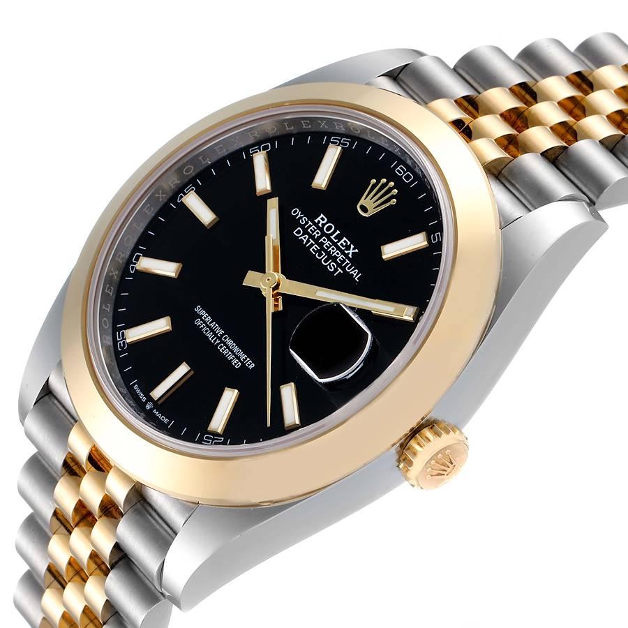 Rolex Datejust 41 Steel Yellow Gold Black Dial Mens Watch 126303 Unworn 1