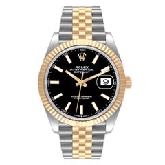 Rolex Datejust 41 Acero Oro Amarillo Esfera Negra Reloj Caballero 126333 Caja Tarjeta