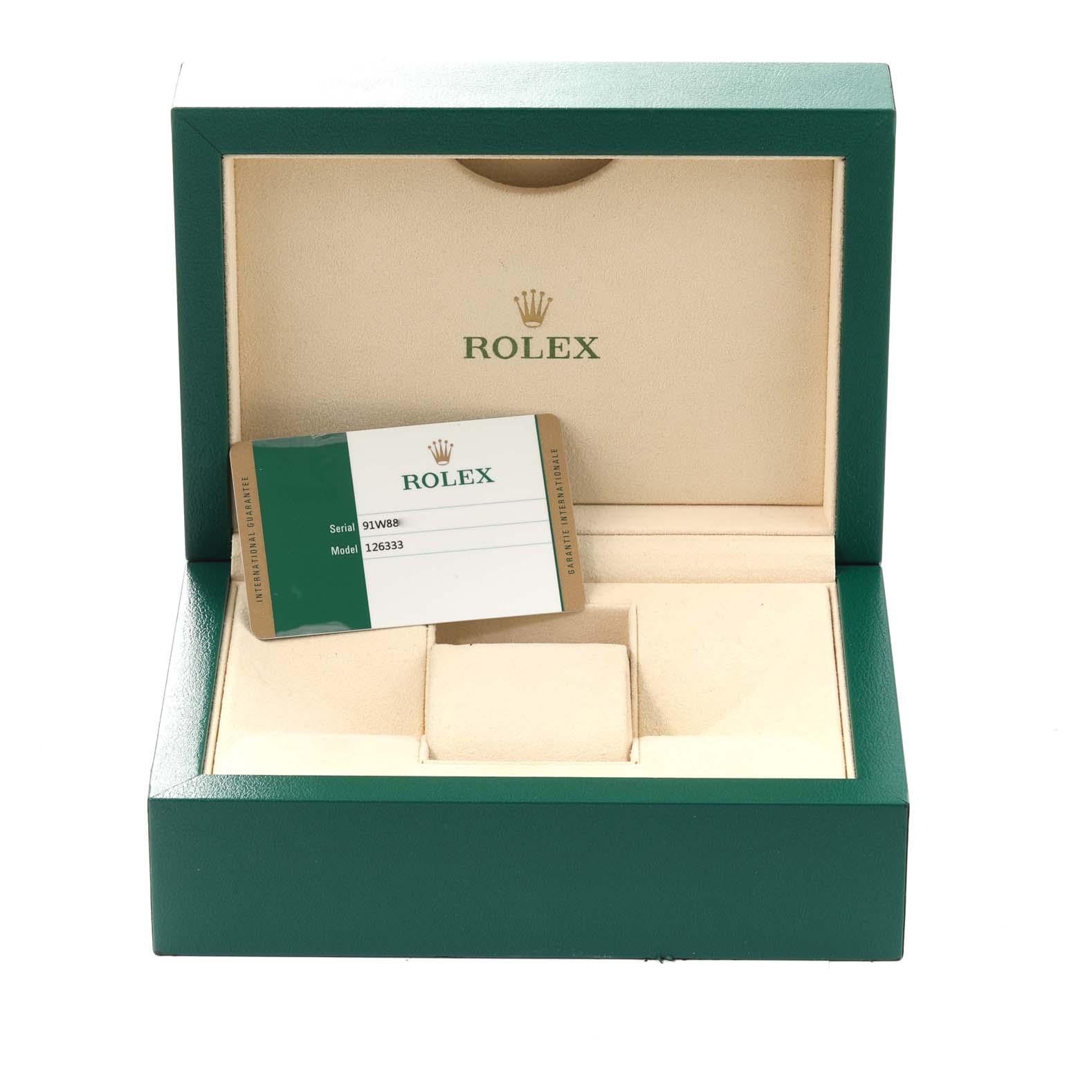 Rolex Datejust 41 Steel Yellow Gold Black Dial Mens Watch 126333 Box Card For Sale 5