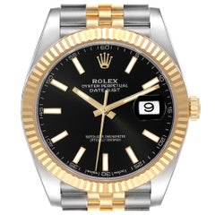 Rolex Datejust 41 Steel Yellow Gold Black Dial Mens Watch 126333 Box Card Rolex Datejust 41 Steel Yellow Gold Black Dial Mens Watch 126333 Box Card