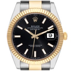 Rolex Datejust 41 Steel Yellow Gold Black Dial Mens Watch 126333 Box Card Rolex Datejust 41 Steel Yellow Gold Black Dial Mens Watch 126333 Box Card