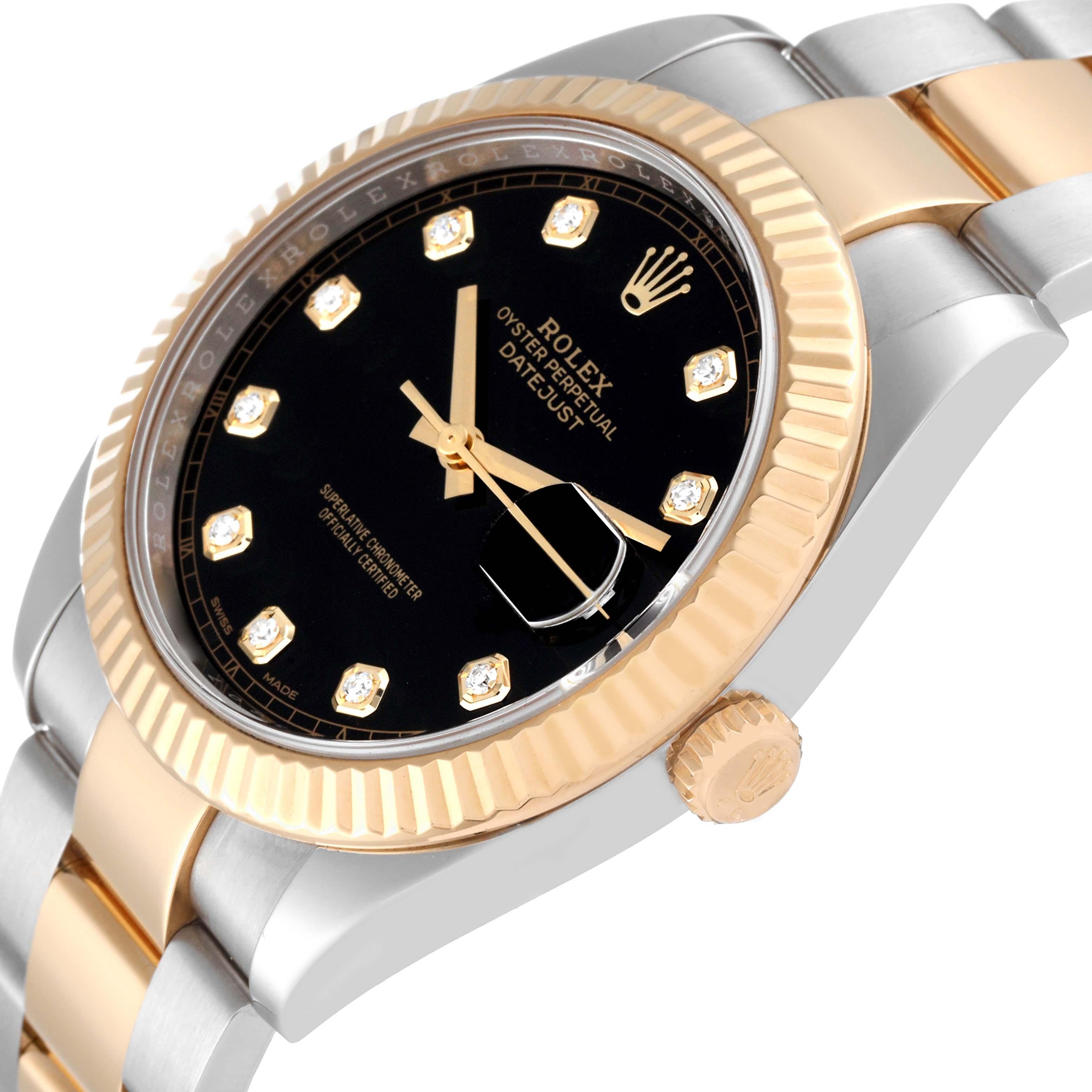 Rolex Datejust 41 Steel Yellow Gold Black Dial Mens Watch 126333 1
