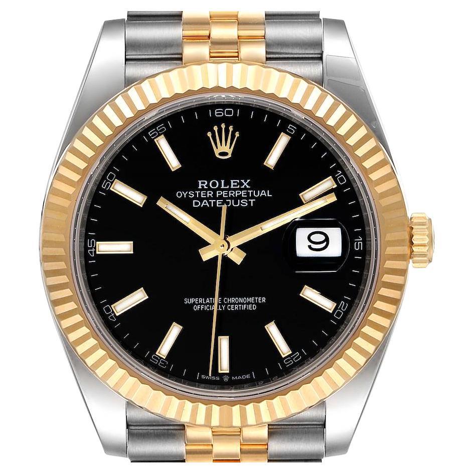 Rolex Datejust 41 Steel Yellow Gold Black Dial Mens Watch 126333 Unworn For Sale