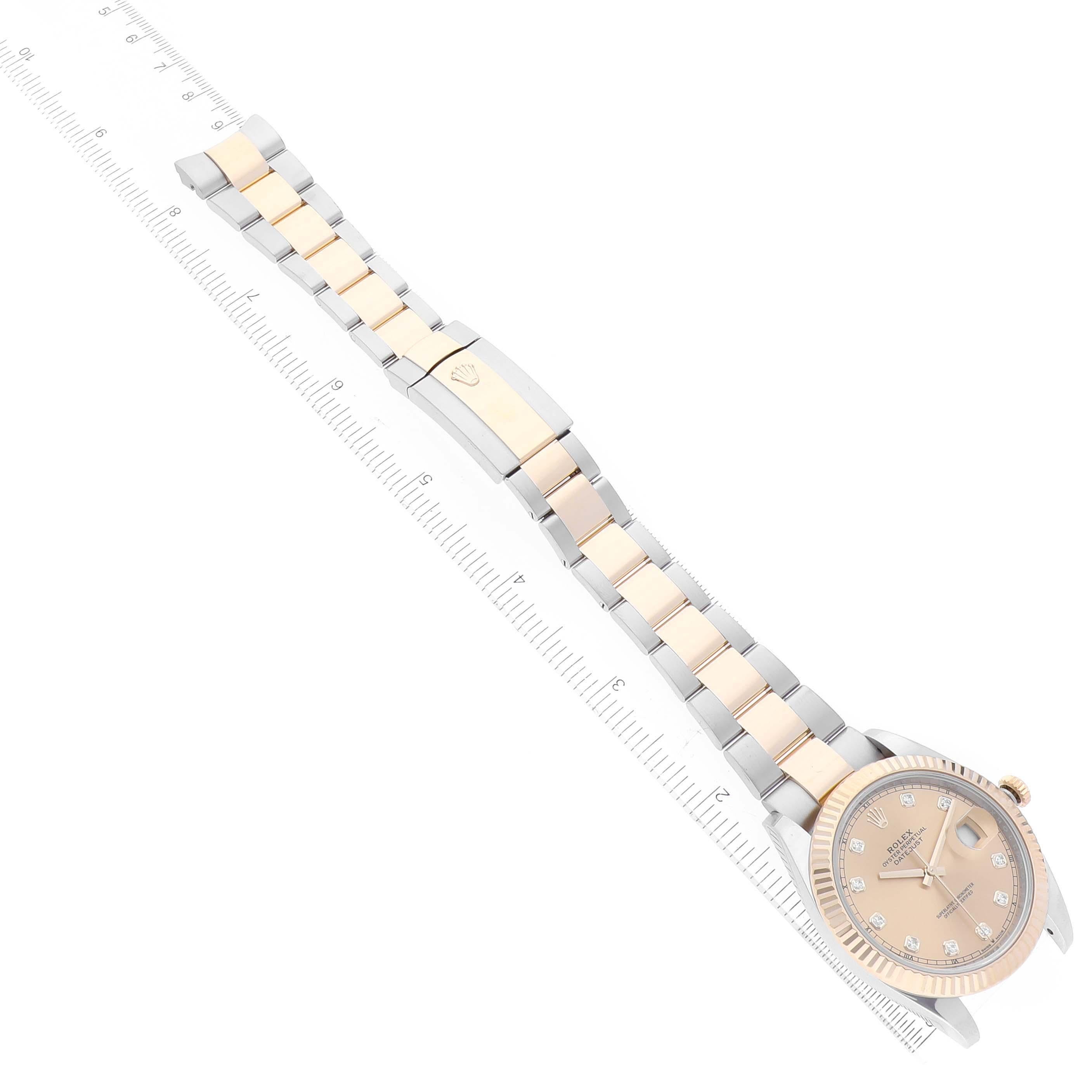 Rolex Datejust 41 Steel Yellow Gold Black Diamond Dial Watch 126333 Box Card 6