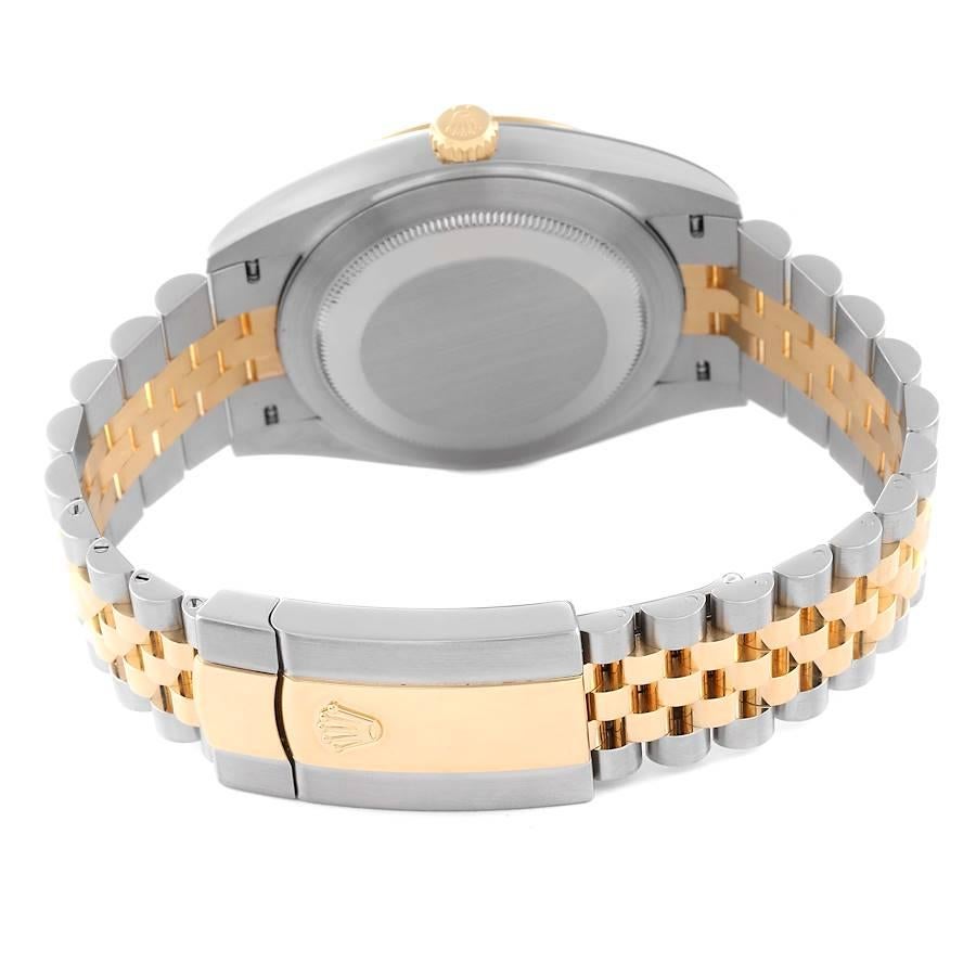 Rolex Datejust Steel Yellow Gold Black Diamond Dial Watch 126333 Box Card 4