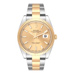 Rolex Datejust 41 Steel Yellow Gold Champagne Dial Mens Watch 126333