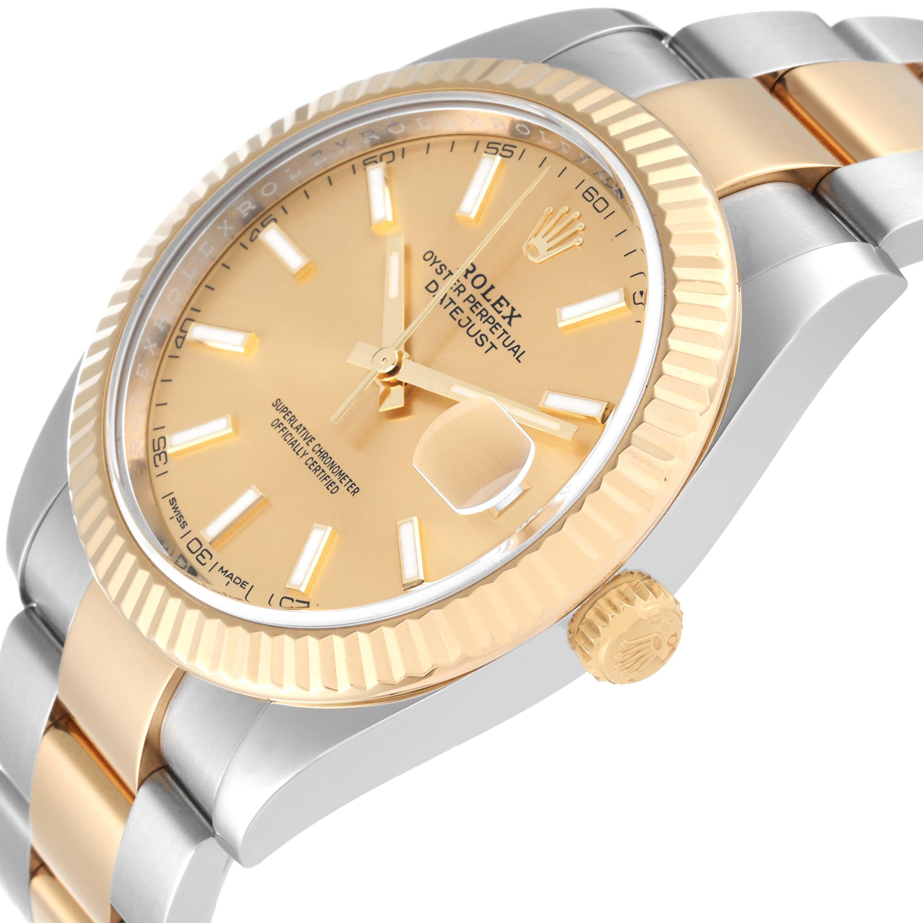 Rolex Datejust 41 Steel Yellow Gold Champagne Dial Mens Watch 126333 1
