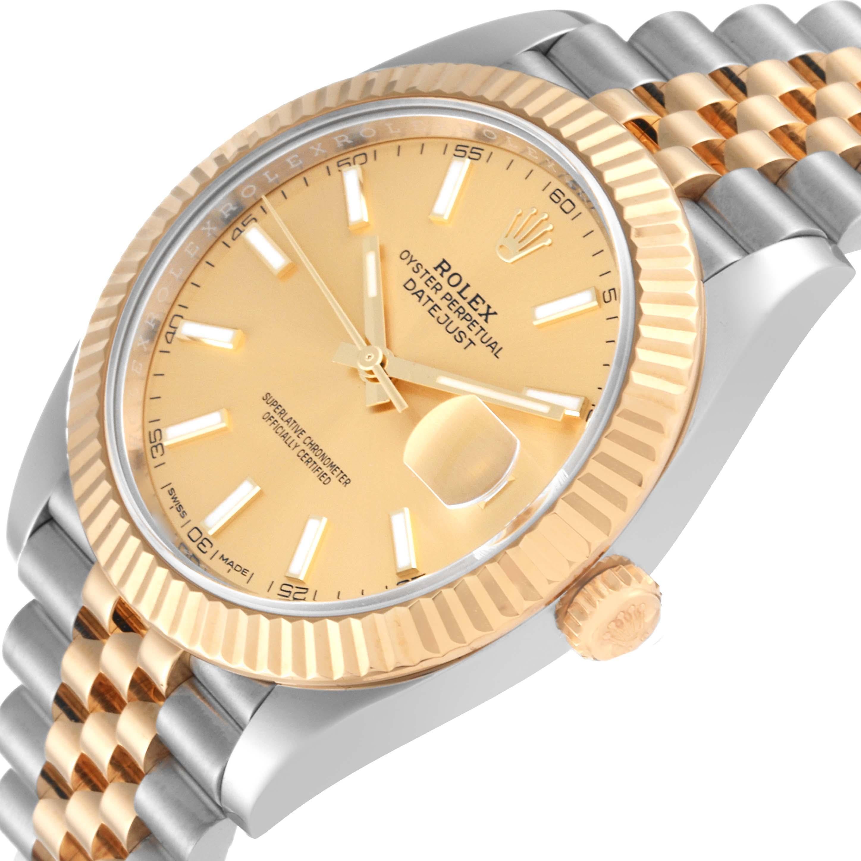 Rolex Datejust 41 Steel Yellow Gold Champagne Dial Mens Watch 126333 2
