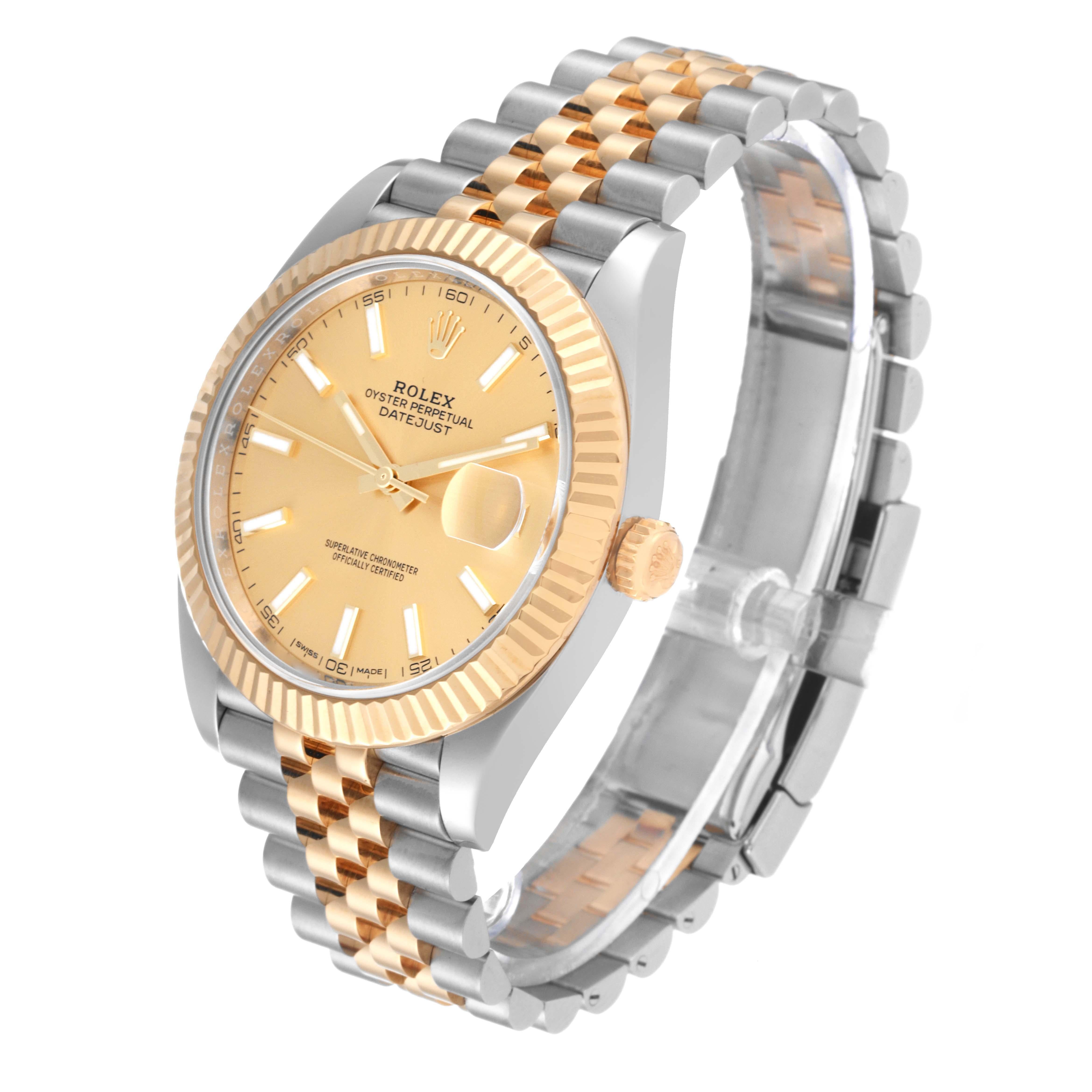 Rolex Datejust 41 Steel Yellow Gold Champagne Dial Mens Watch 126333 3