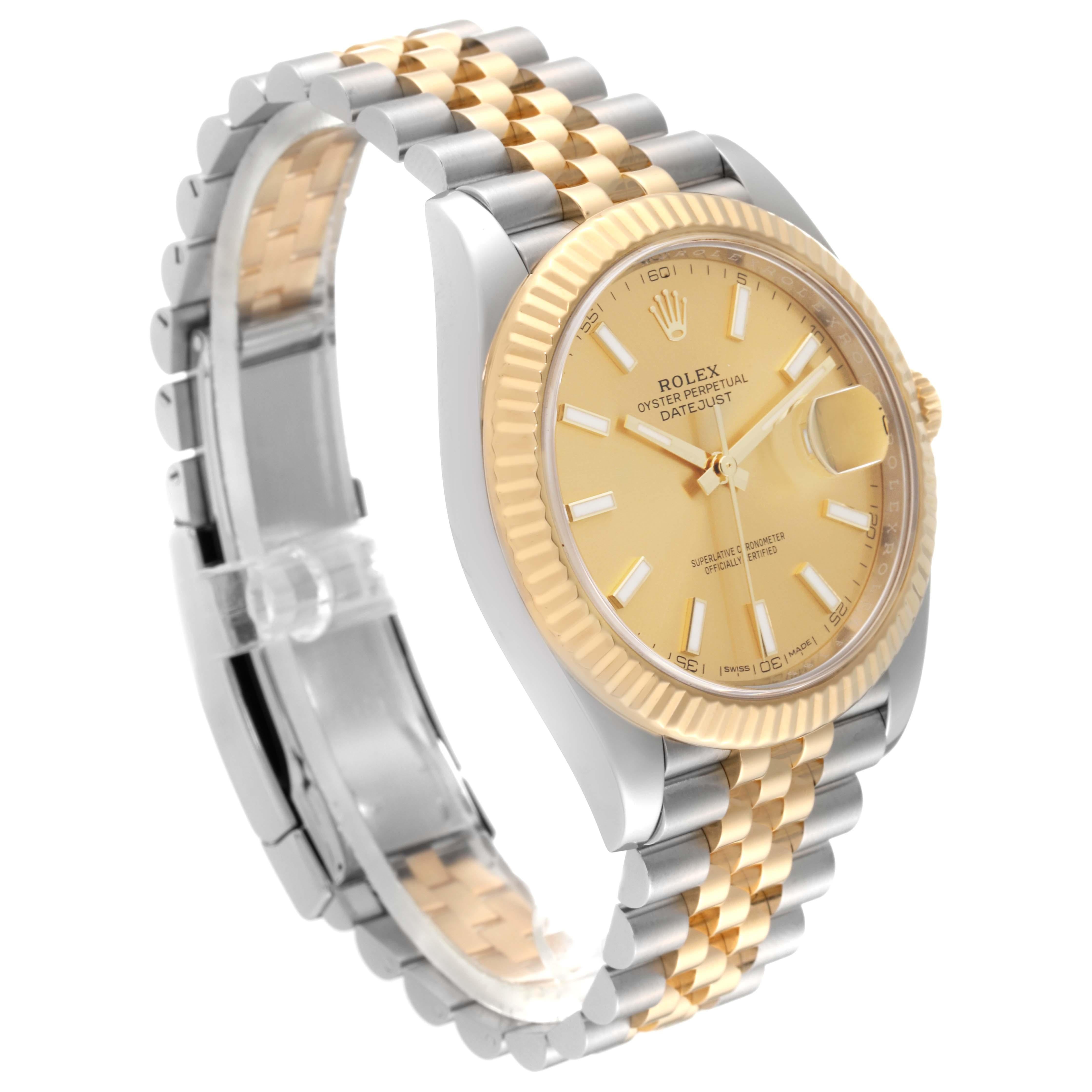 Rolex Datejust 41 Steel Yellow Gold Champagne Dial Mens Watch 126333 5