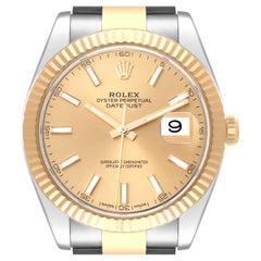 Rolex Datejust 41 Steel Yellow Gold Champagne Dial Mens Watch 126333