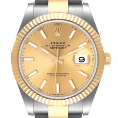 Rolex Datejust 41 Steel Yellow Gold Champagne Dial Mens Watch 126333 Unworn