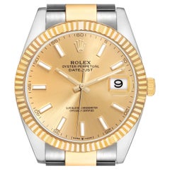 Rolex Datejust 41 Steel Yellow Gold Champagne Dial Mens Watch 126333 Unworn