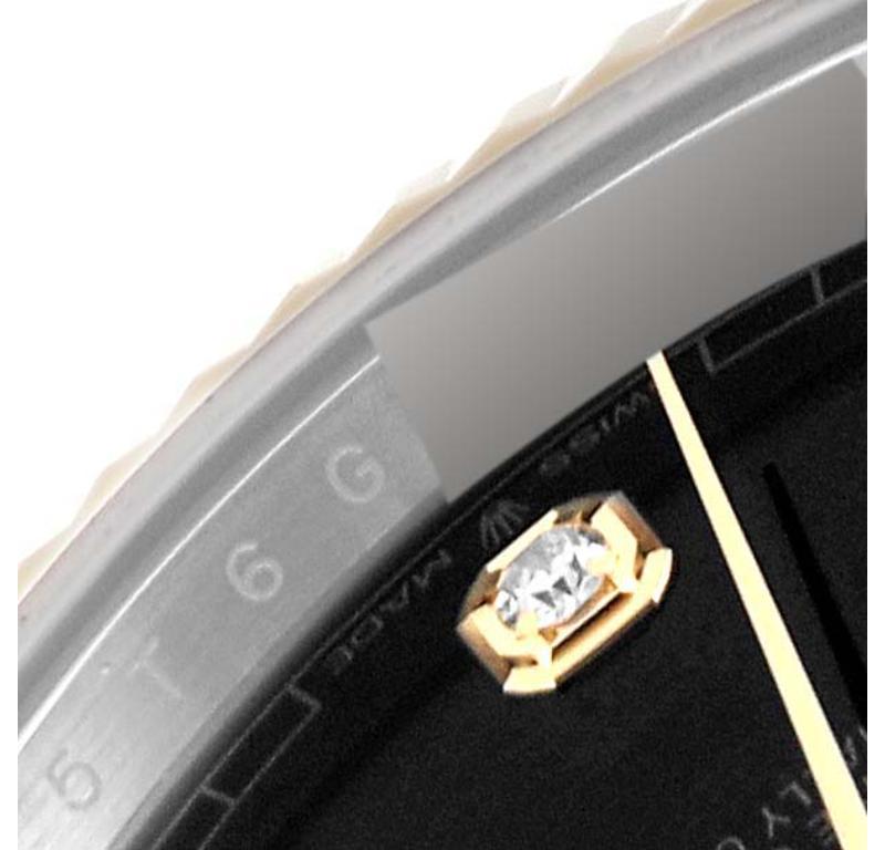 Rolex Datejust 41 Steel Yellow Gold Diamond Dial Mens Watch 126333 Box Card 2
