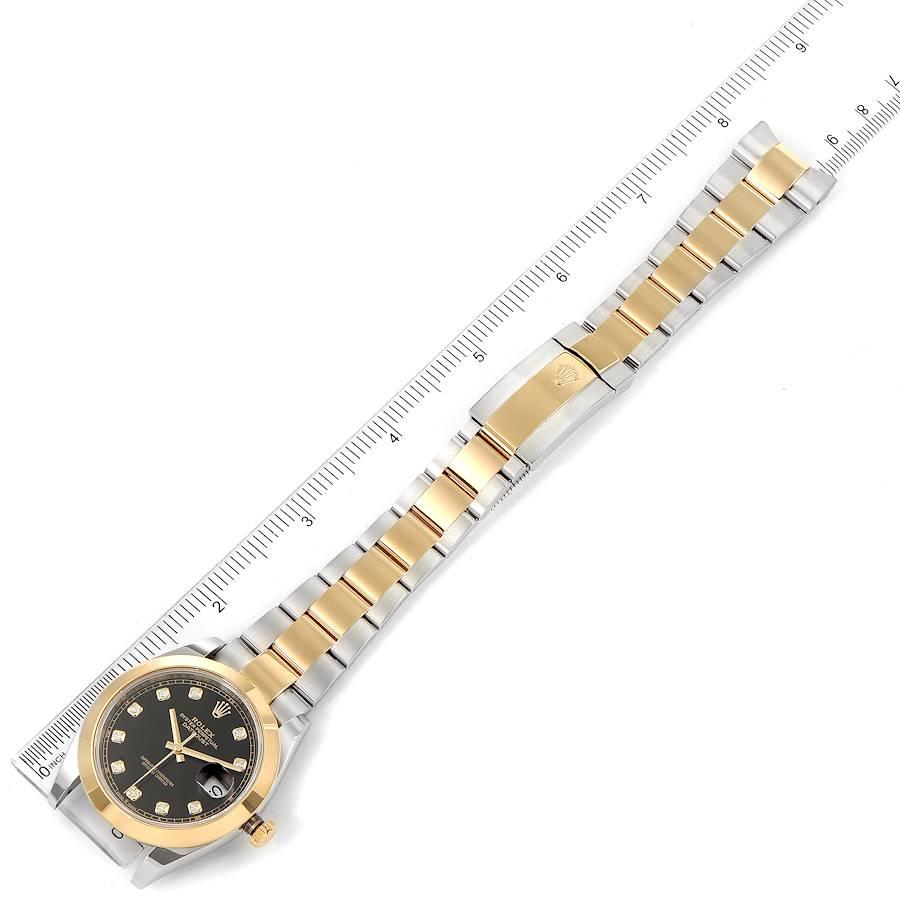 Rolex Datejust 41 Steel Yellow Gold Diamond Men's Watch 126303 Box Card For Sale 7