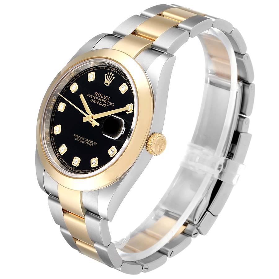 Rolex Datejust 41 Steel Yellow Gold Diamond Men's Watch 126303 Box Card For Sale 1