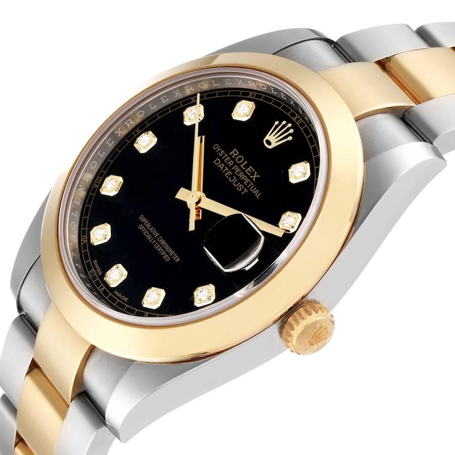 Men's Rolex Datejust 41 Steel Yellow Gold Diamond Mens Watch 126303 Box Card