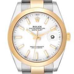 Rolex Datejust 41 Steel Yellow Gold Domed Bezel Mens Watch 126303 Unworn