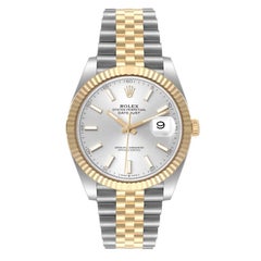 Rolex Datejust 41 Acero Oro Amarillo Esfera Plateada Reloj Caballero 126333 Caja Tarjeta