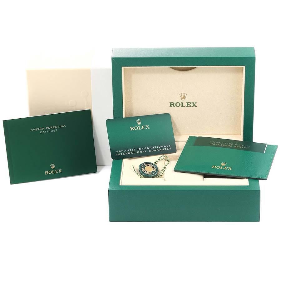Rolex Datejust 41 Stahl Gelbgold Silber Zifferblatt Herrenuhr 126333 Ungetragen im Angebot 6