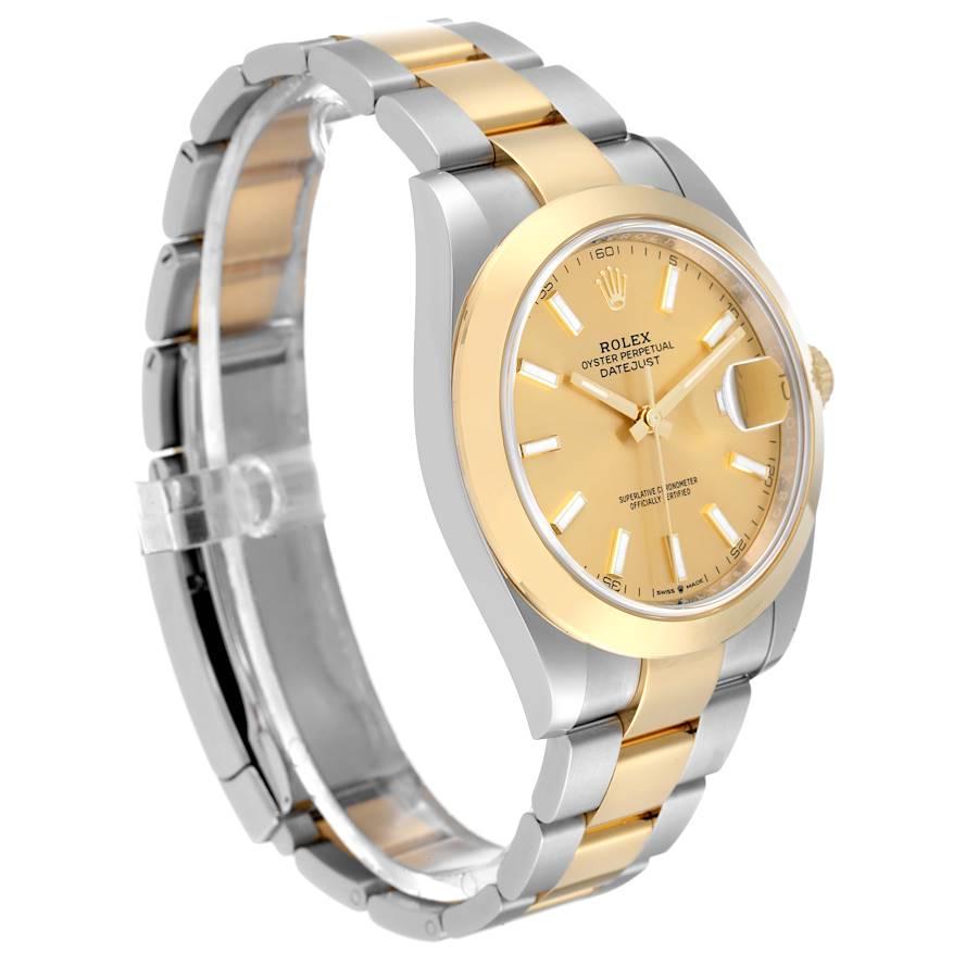 Rolex Datejust 41 Steel Yellow Gold Smooth Bezel Mens Watch 126303 Unworn In Excellent Condition In Atlanta, GA
