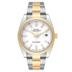 Rolex Datejust 41 Acero Oro Amarillo Esfera Blanca Reloj Caballero 126333 Caja Tarjeta