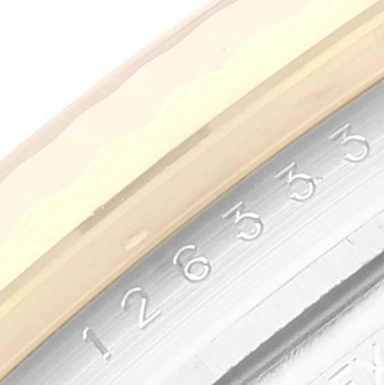 Rolex Datejust 41 Stahl Gelbgold Weißes Zifferblatt Herrenuhr 126333. Offiziell zertifiziertes Chronometer-Automatikwerk mit Schnellverstellung des Datums. Gehäuse aus Edelstahl und 18 Karat Gelbgold mit einem Durchmesser von 41,0 mm.