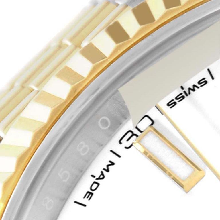 Rolex Datejust 41 Stahl Gelbgold Weißes Zifferblatt Herrenuhr 126333 im Angebot 2