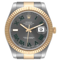 Rolex Datejust 41 Steel Yellow Gold Wimbledon Dial Mens Watch 116333
