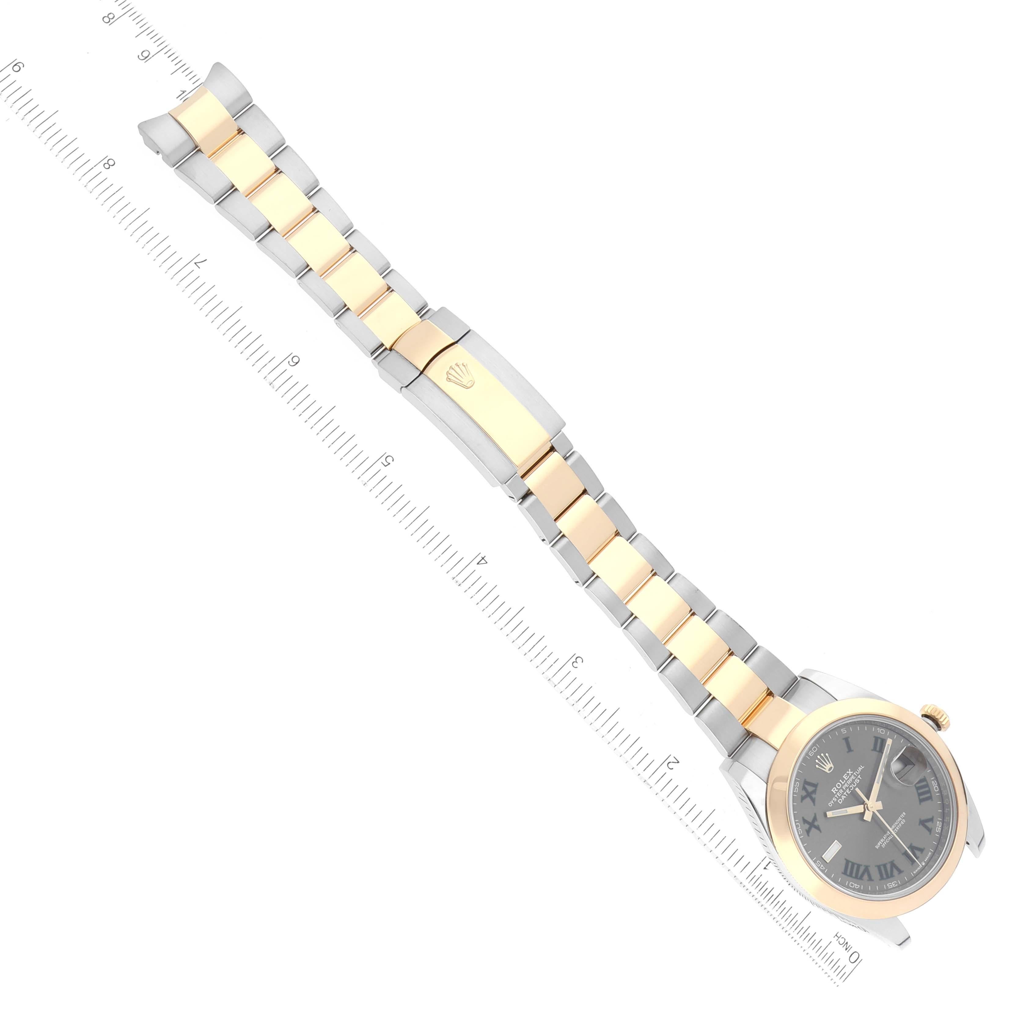 Rolex Datejust 41 Steel Yellow Gold Wimbledon Dial Mens Watch 126303 For Sale 7