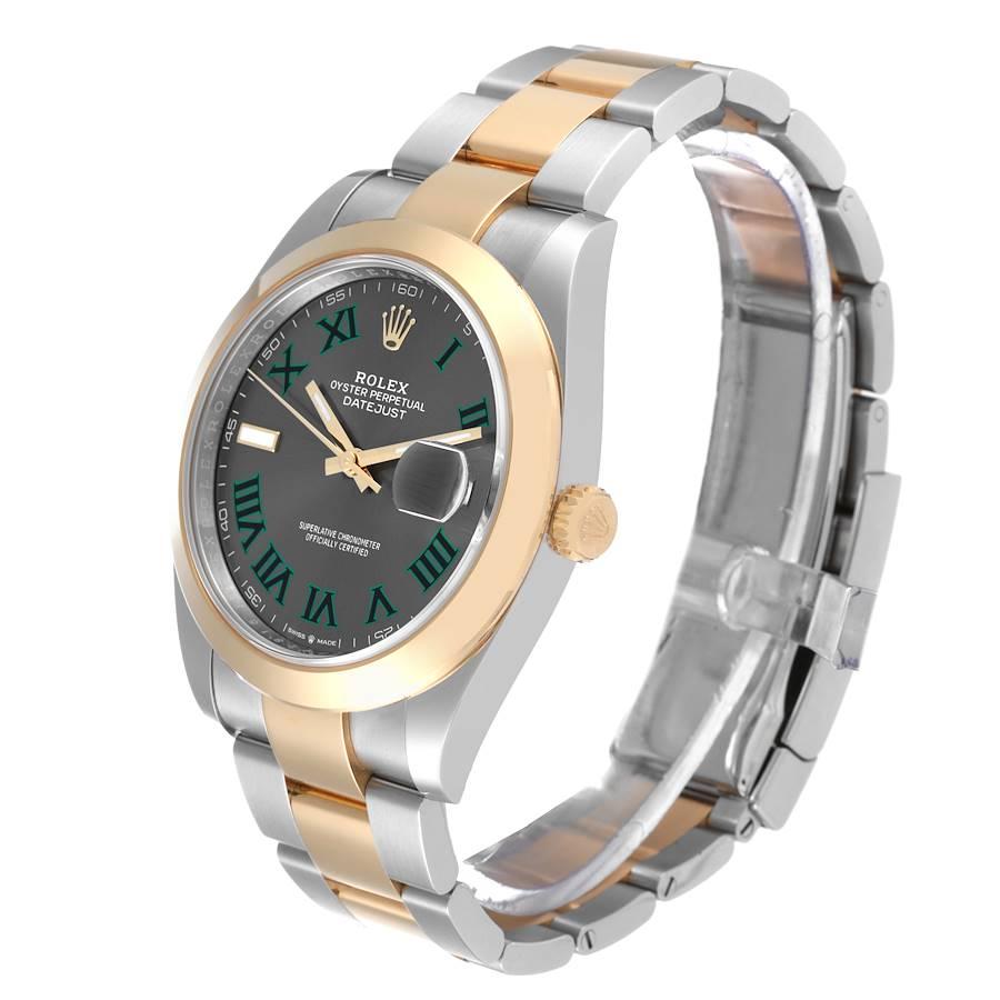 Men's Rolex Datejust 41 Steel Yellow Gold Wimbledon Dial Mens Watch 126303 Unworn For Sale