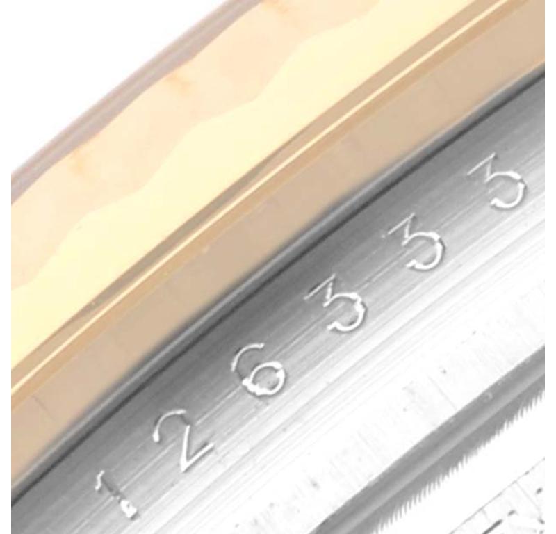Rolex Datejust 41 Steel Yellow Gold Wimbledon Dial Mens Watch 126333 Box Card. Mouvement automatique à remontage automatique, certifié officiellement chronomètre, avec date à réglage rapide. Boîtier en acier inoxydable et en or jaune 18 carats de
