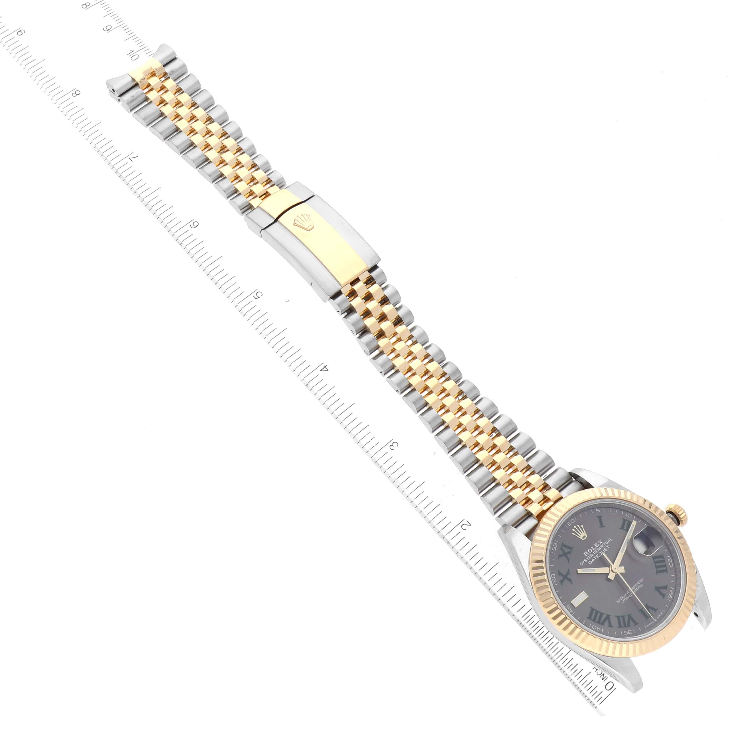 Rolex Datejust 41 Steel Yellow Gold Wimbledon Dial Mens Watch 126333 For Sale 6