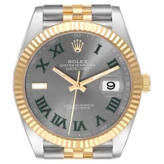 Rolex Datejust 41 Steel Yellow Gold Wimbledon Dial Mens Watch 126333