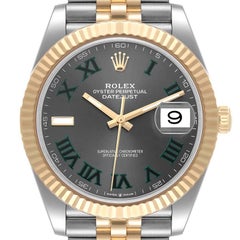 Rolex Datejust 41 Steel Yellow Gold Wimbledon Dial Mens Watch 126333