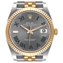 Rolex Datejust 41 Steel Yellow Gold Wimbledon Dial Mens Watch 126333