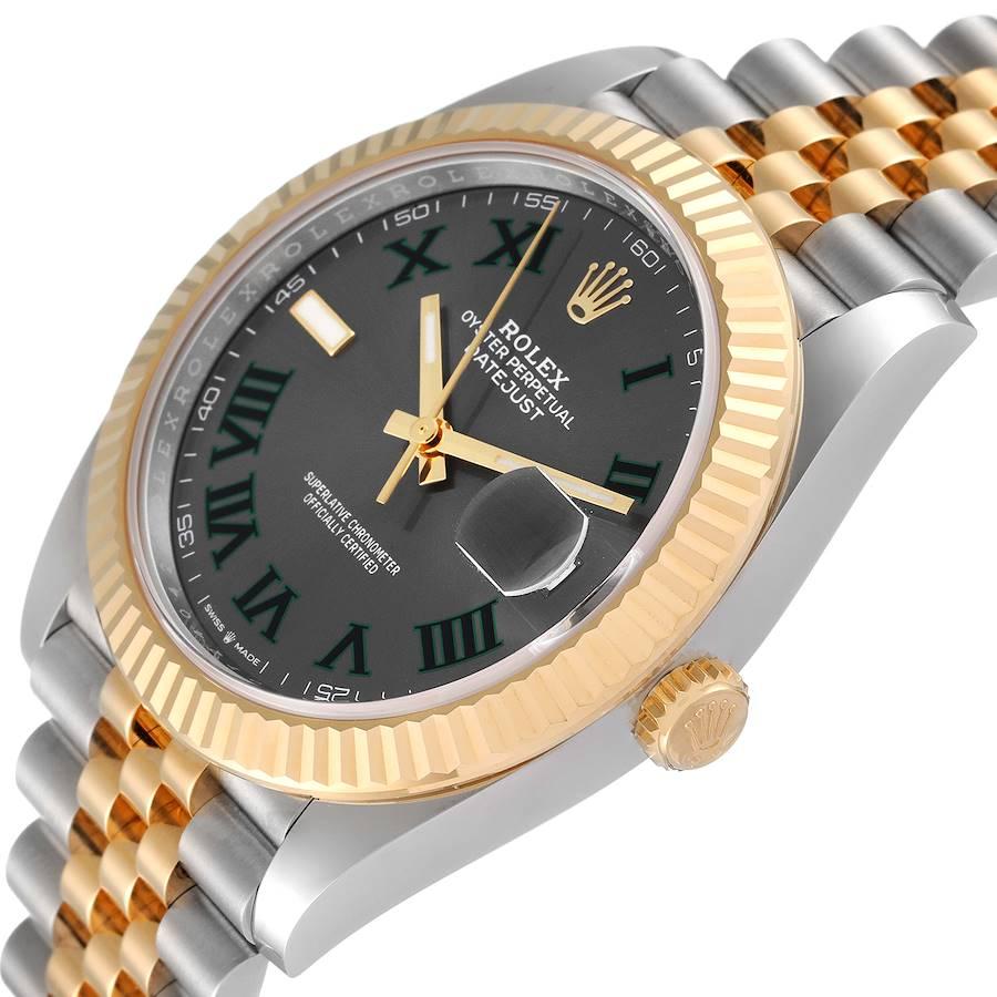 Rolex Datejust 41 Steel Yellow Gold Wimbledon Dial Mens Watch 126333 Unworn 1