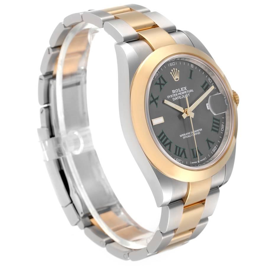 Rolex Datejust 41 Steel Yellow Gold Wimbledon Dial Watch 126303 Unworn In Excellent Condition In Atlanta, GA