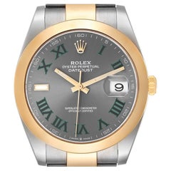 Rolex Datejust 41 Steel Yellow Gold Wimbledon Dial Watch 126303 Unworn