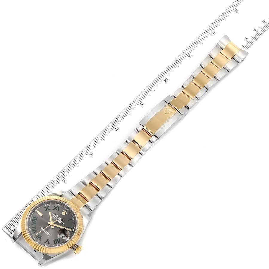 Rolex Datejust 41 Steel Yellow Gold Wimbledon Men's Watch 126333 Box Card For Sale 6
