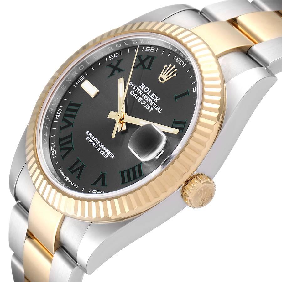 Rolex Datejust 41 Steel Yellow Gold Wimbledon Men's Watch 126333 Box Card For Sale 1