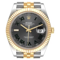 Rolex Datejust 41 Steel Yellow Gold Wimbledon Men's Watch 126333 Box Card