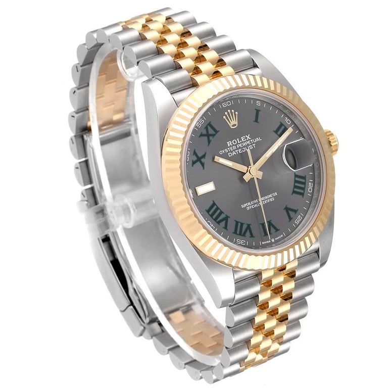 Rolex Datejust 41 Steel Yellow Gold Wimbledon Mens Watch 126333 Unworn In Excellent Condition In Atlanta, GA
