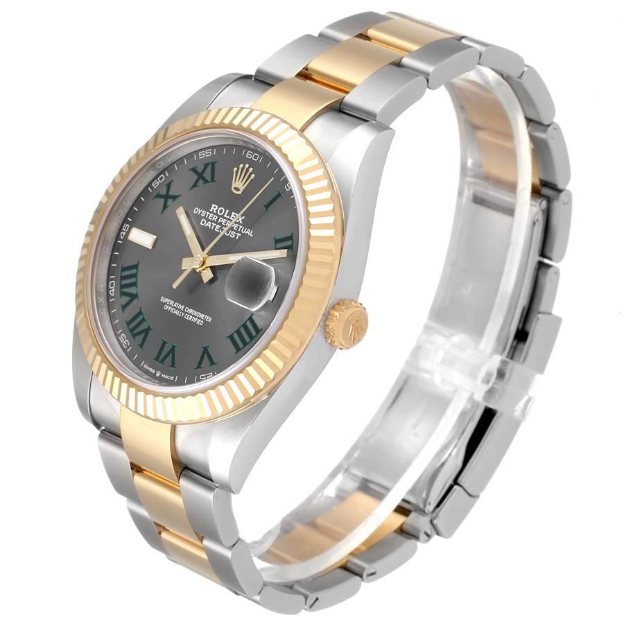 Rolex Datejust 41 Steel Yellow Gold Wimbledon Men's Watch 126333 Unworn In Excellent Condition For Sale In Atlanta, GA