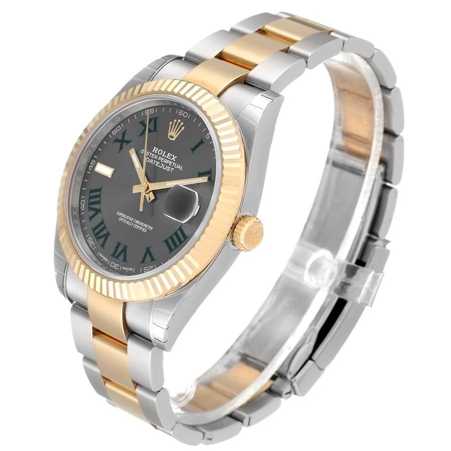 Men's Rolex Datejust 41 Steel Yellow Gold Wimbledon Mens Watch 126333 Unworn For Sale