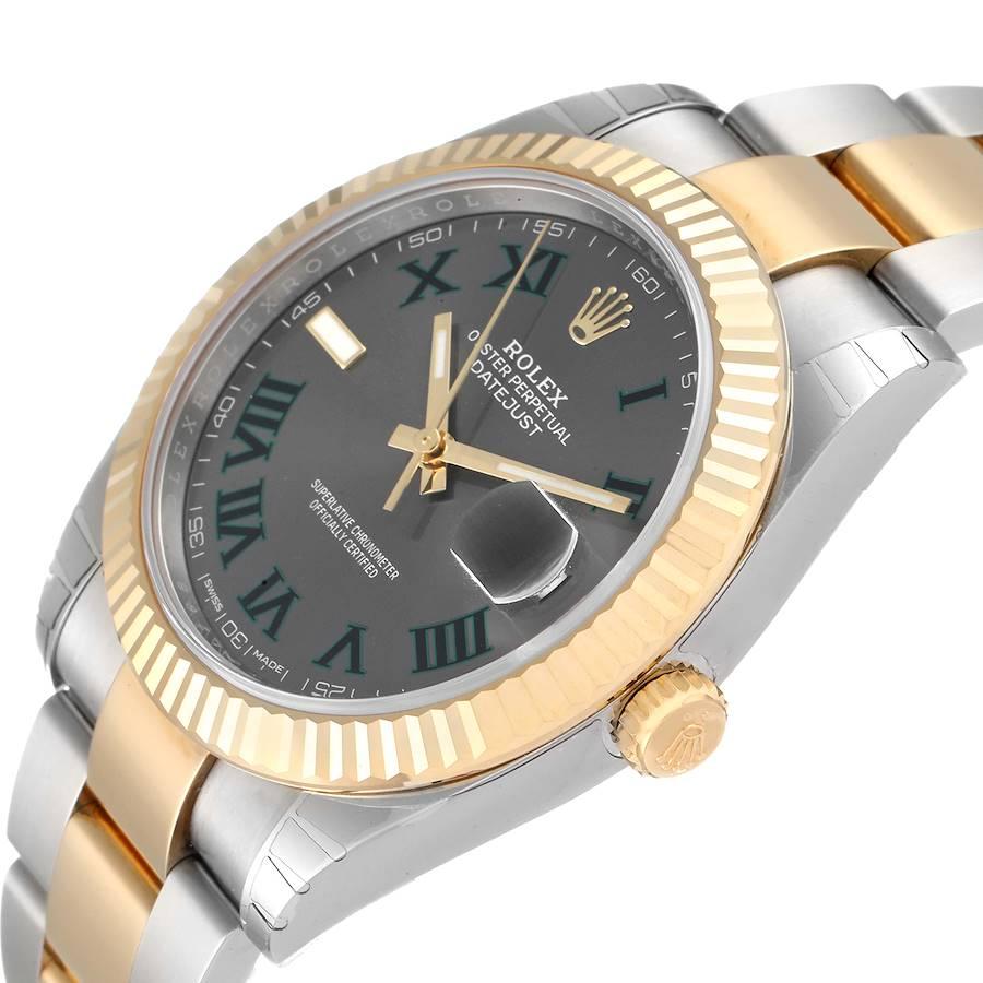 Rolex Datejust 41 Steel Yellow Gold Wimbledon Mens Watch 126333 Unworn For Sale 1