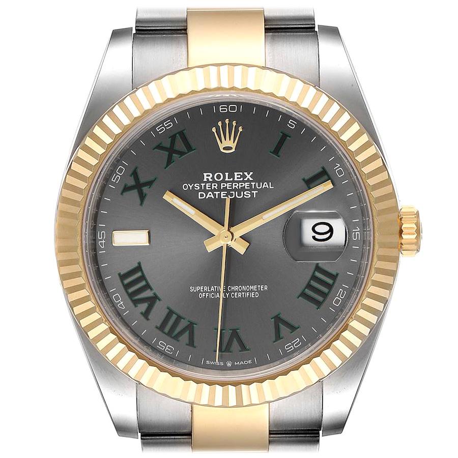 Rolex Datejust 41 Steel Yellow Gold Wimbledon Men's Watch 126333 Unworn For Sale
