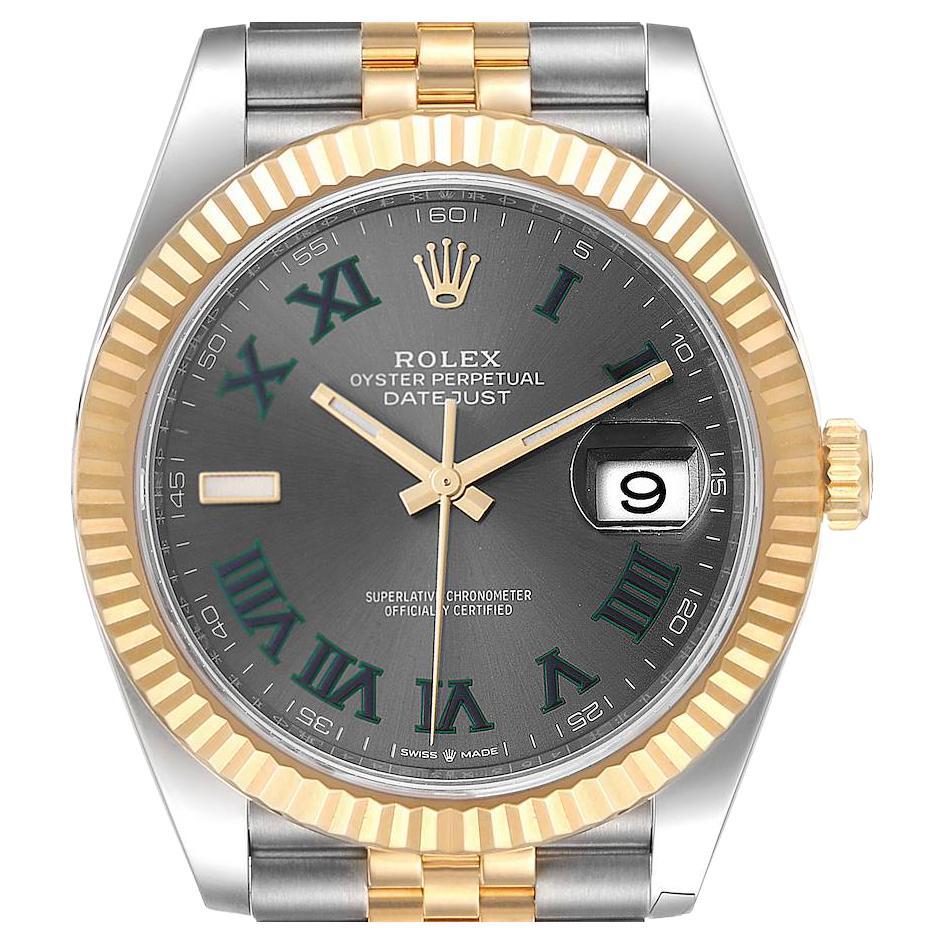 Rolex Datejust 41 Steel Yellow Gold Wimbledon Mens Watch 126333 Unworn For Sale